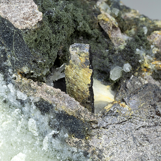 Allanite with Quartz - Minerals For Sale - #1651349
